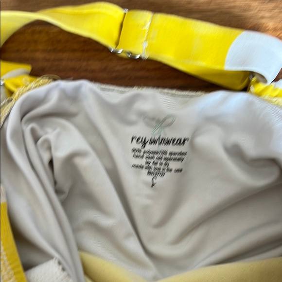 Yellow Polka Dot One Piece Swimsuit - Picture 2 of 3